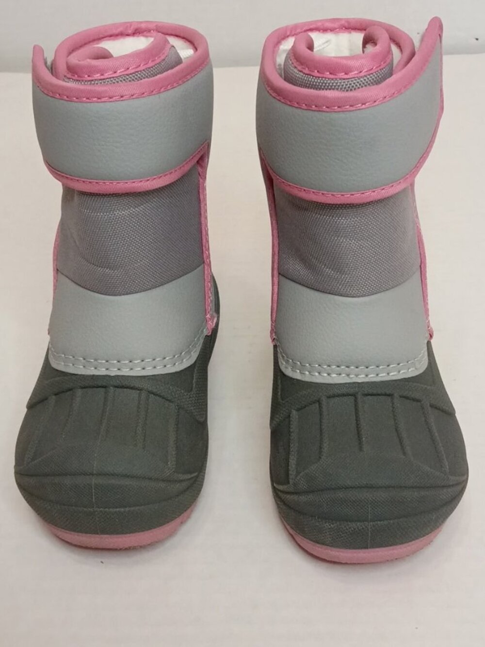 Cat & Jack Toddler Girls Pink Gray Winter Snow Boots Size 6